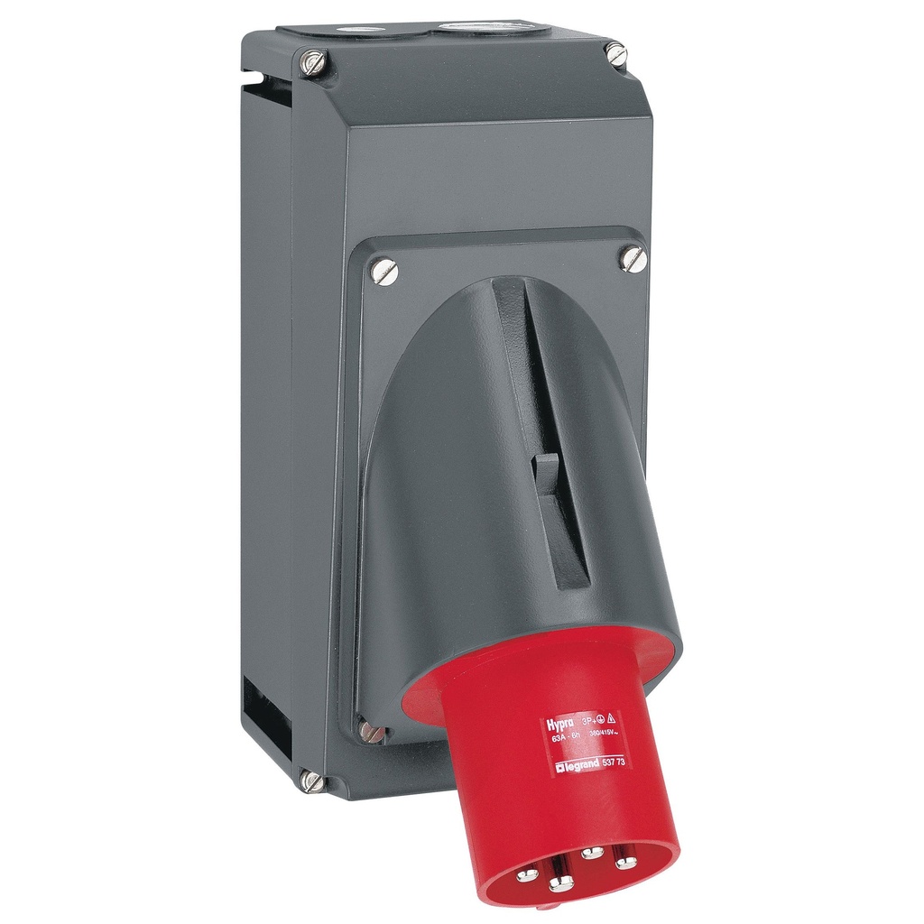 Legrand 053773, Intrare Panou Aparent Hypra IP 44 380/415 V, 63 A 3P+E, Plastic