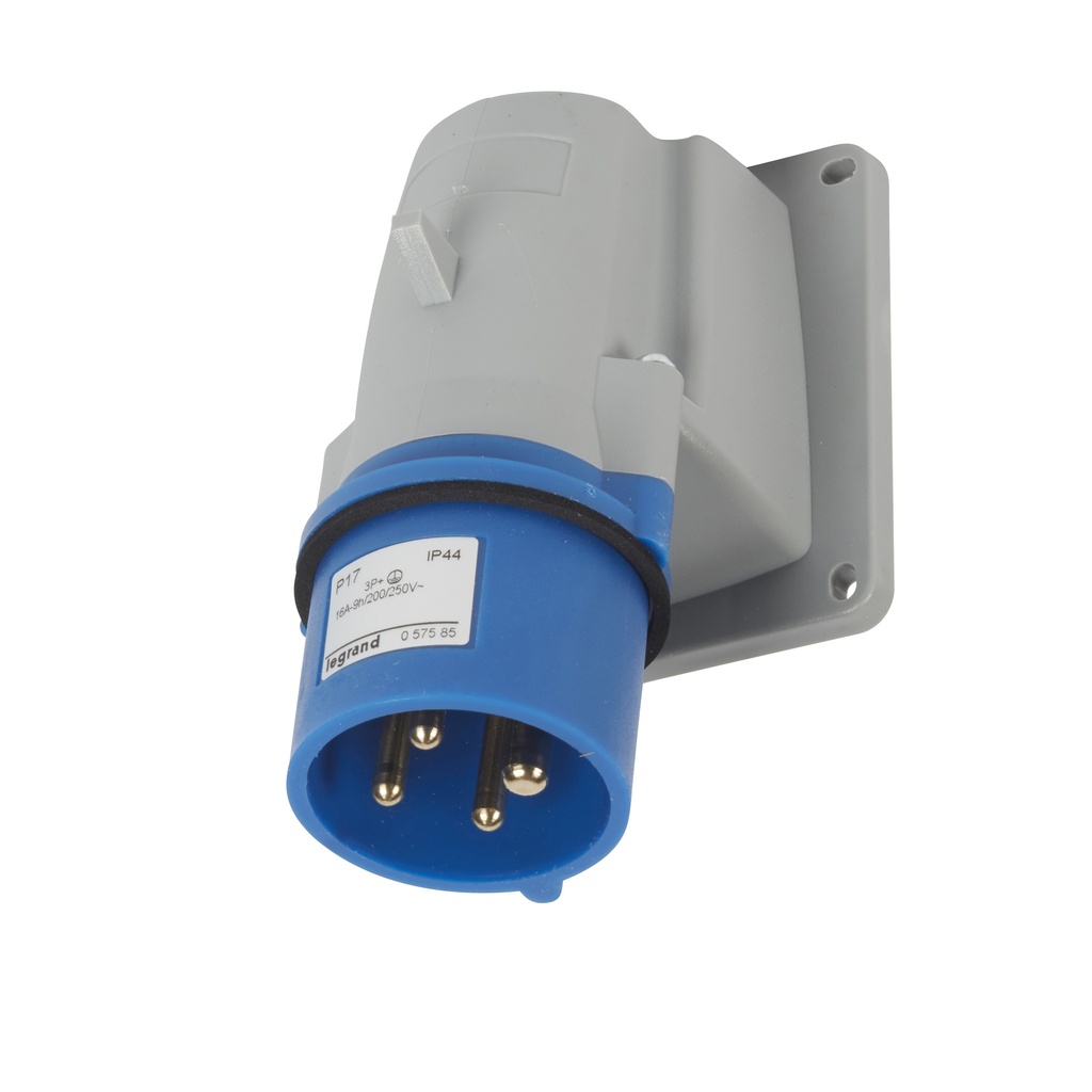 LEGRAND 057585, Fixed Plug P17, IP 44, 200/250 V, 16 A, 3P+E