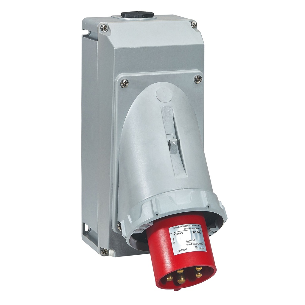 LEGRAND 555519, Appliance Inlet P17 Pro, IP 66/67, 200/250 V, 63 A, 3P+N+E