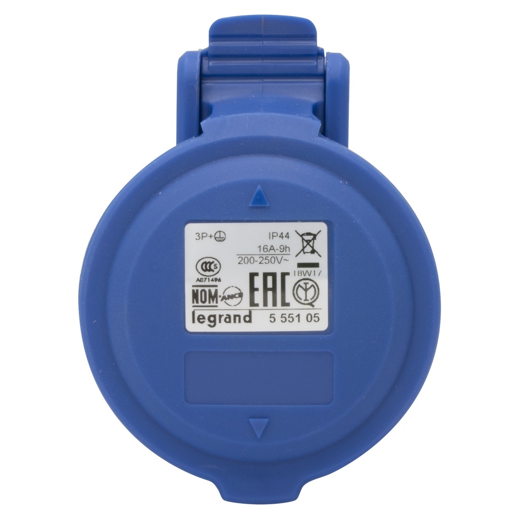 Legrand 555105, Priza Mobila P17 IP44 200/250 V, 16 A, 3P+E