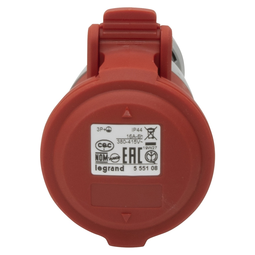 Legrand 555108, Priza Mobila P17 IP44 380/415 V, 16 A, 3P+E