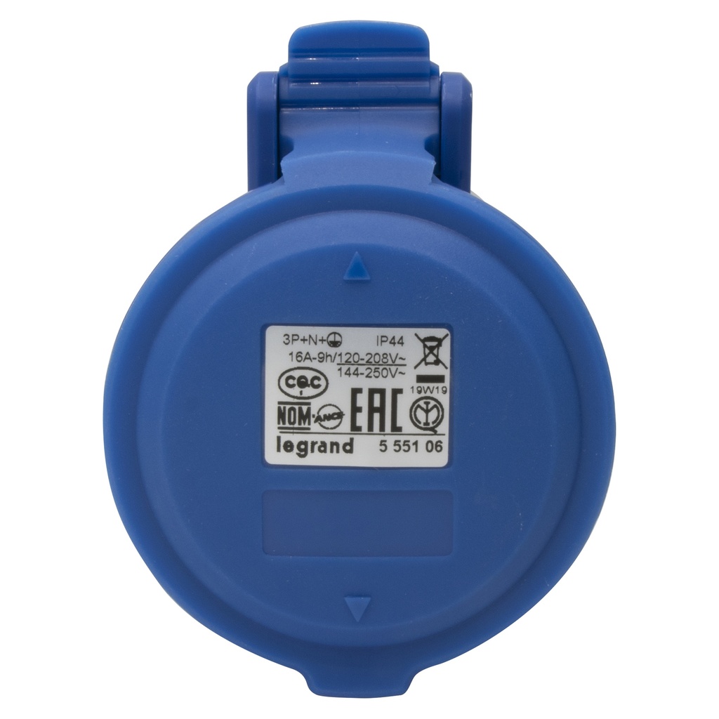 LEGRAND 555106, Mobile Socket P17, IP44, 200/250 V, 16 A, 3P+N+E
