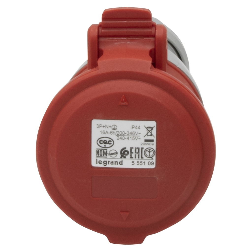 LEGRAND 555109, Mobile Socket P17, IP44, 380/415 V, 16 A, 3P+N+E