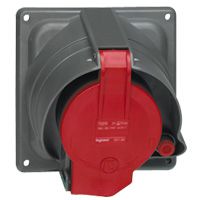 LEGRAND 053603, Hypra Panel, mounted Prisinter Socket, IP44, 380/415 V, 63 A, 3P+E, Plastic