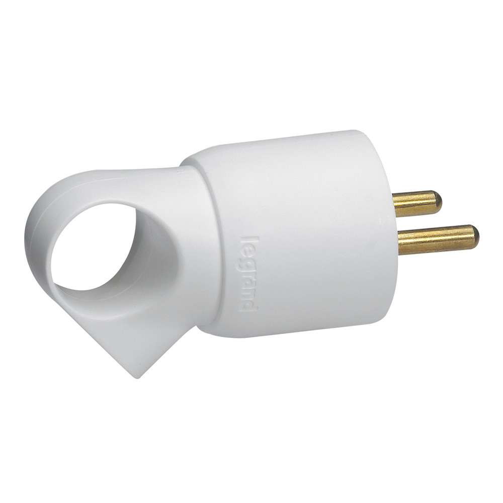 LEGRAND 050420, 2P+T Plug, 16 A, Plastic, Rings, White