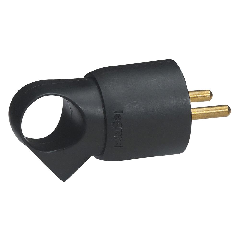 LEGRAND 050428, 2P+T Plug, 16 A, Plastic, Rings, Black