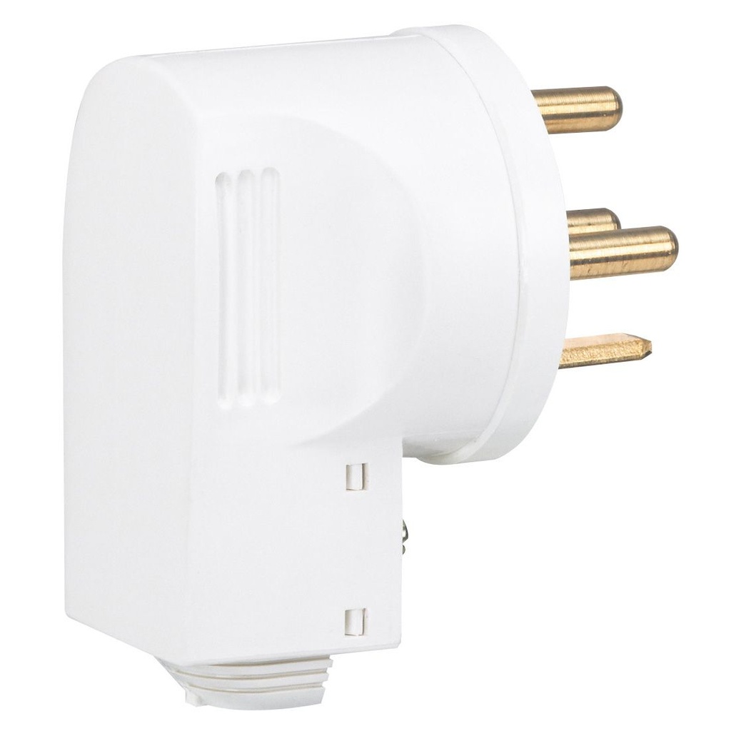 LEGRAND 090118, Plug, 20 A, 3P+N+T, Plastic, with Cable Clamp, Side Outlet, White