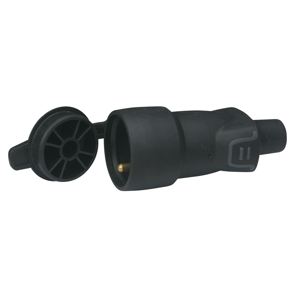 LEGRAND 050447, Extension Cord + Plug, 16A, Rubber, Straight Outlet, IP44, IK08, Cable Ø2.5