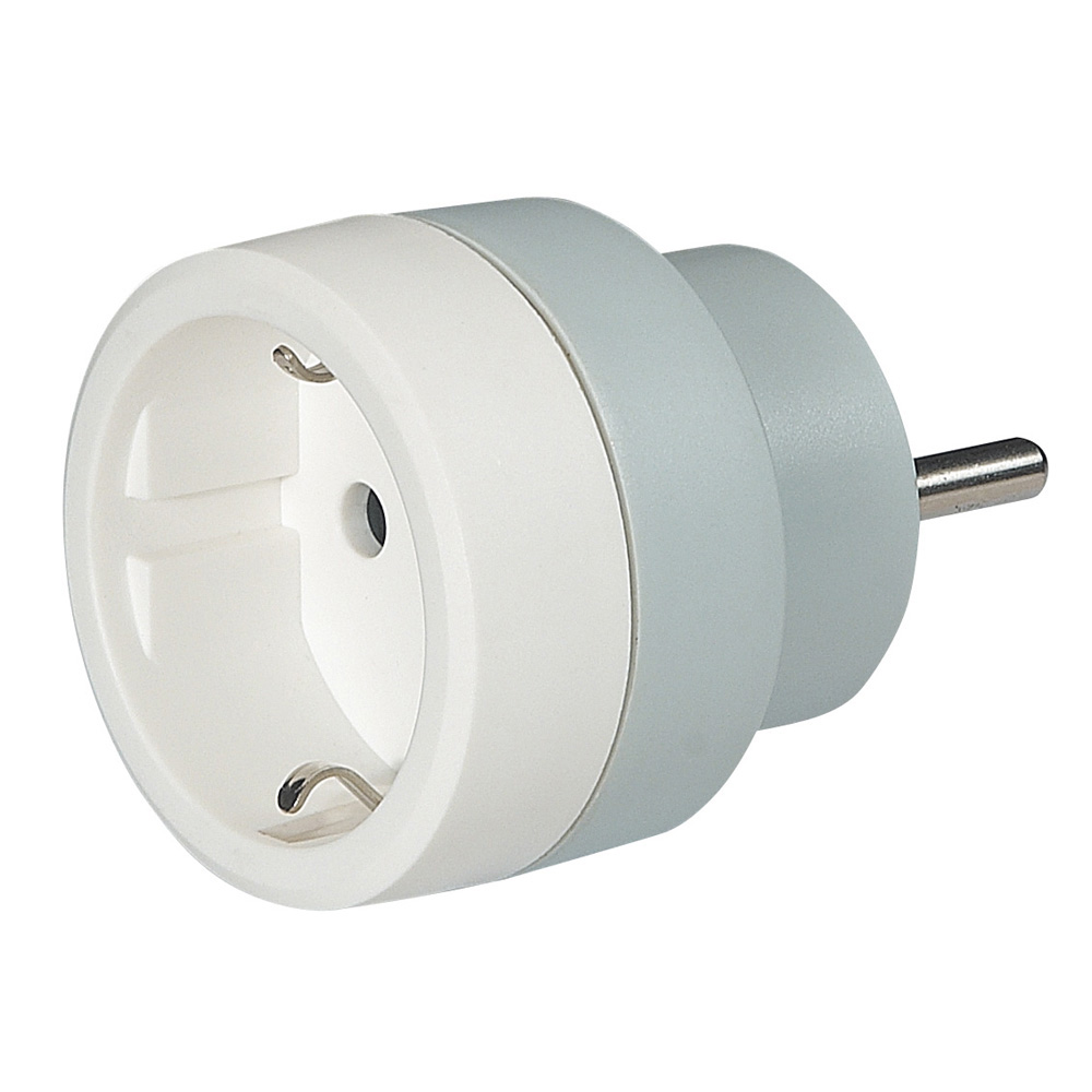 LEGRAND 050382, German Standard Adapter, French Standard, 2P+T, 16 A, White