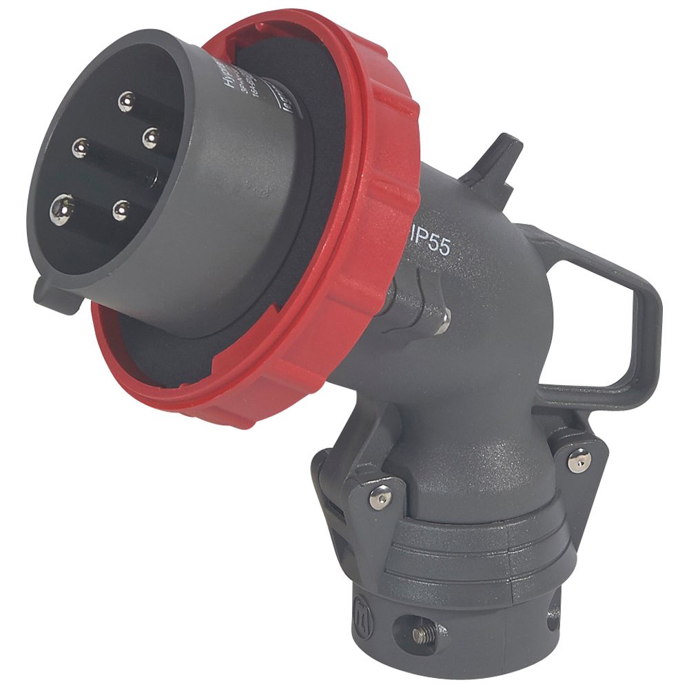 LEGRAND 051111, Hypra Angle Plug, IP 66/67/55, 16 A, 380/415 V, 3P+N+E, Plastic