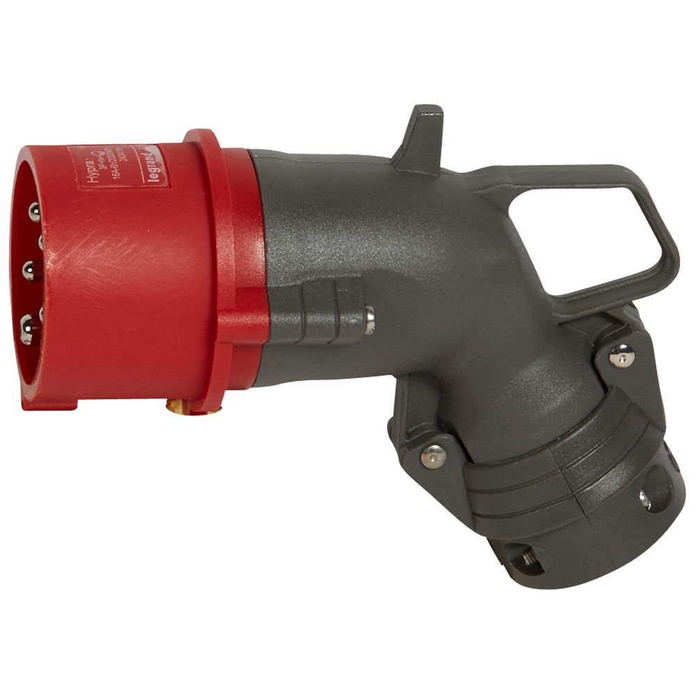 LEGRAND 052264, Hypra Angle Plug, IP 44, 380/415 V, 16 A, 3P+N+E, Plastic