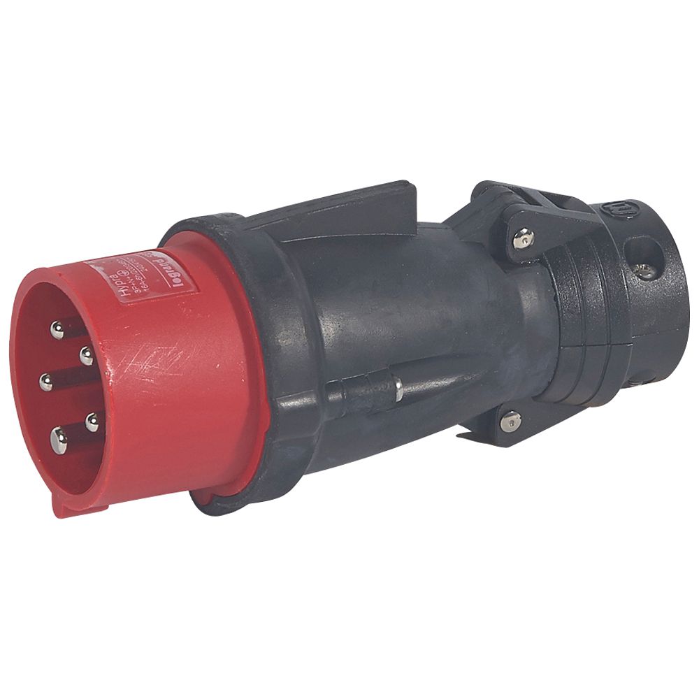 LEGRAND 052254, Hypra Straight Plug, IP 44, 380/415 V, 16 A, 3P+N+E, Rubber