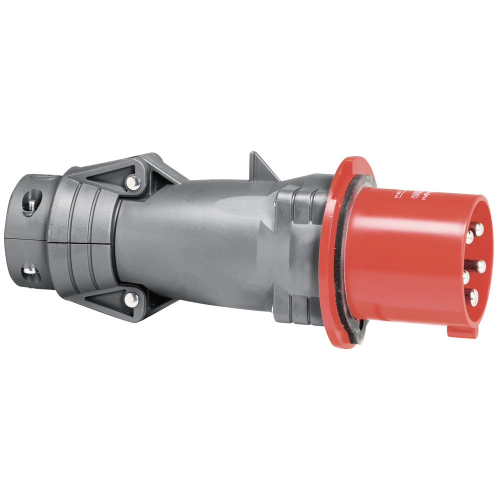 LEGRAND 053844, Hypra Straight Plug, IP 44, 380/415 V, 63 A, 3P+N+E, Plastic