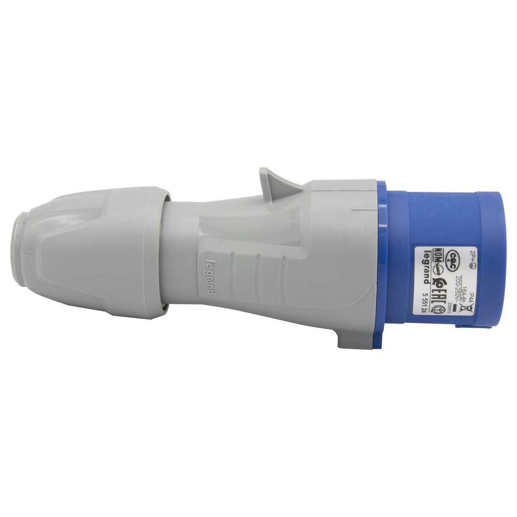 Legrand 555124, Fisa Dreapta P17, IP44, 200/250 V, 16 A, 2P+E