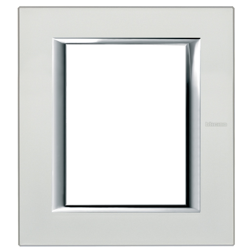 BTICINO HA4826SAN, Axolute Rectangular Frame, Anodized Aluminum, 3+3 Modulesilver