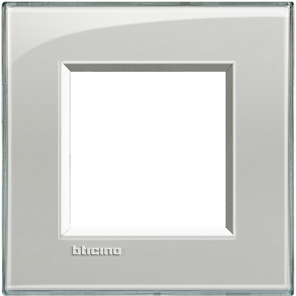 BTICINO LNA4802KG, Living Light Frame, 2 Modules, Ice Gray
