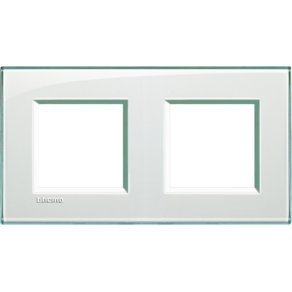 BTicino LNA4802M2KA, Living Light, Ramă 2+2 cu Distanțare 71 mm, Acvamarin
