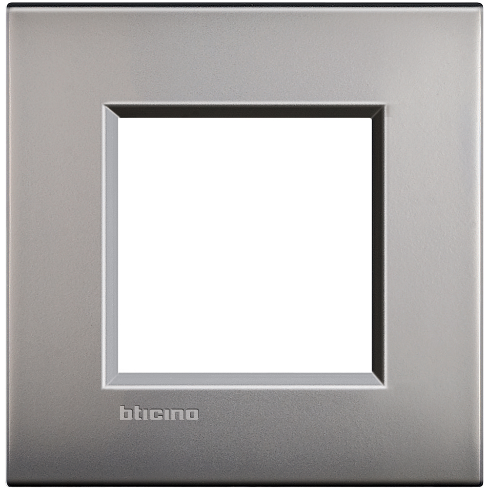 BTICINO LNE4802NK, Living Light Air Frame 2 Modules, Matt Nickel