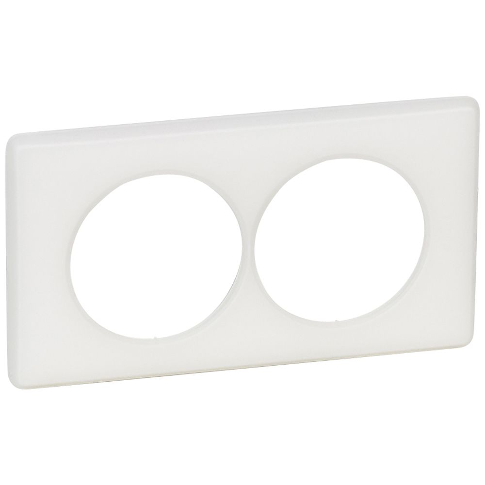 Legrand 066708, Placă Céliane, „Powder”, 2 Module, pentru Renovare, Creta