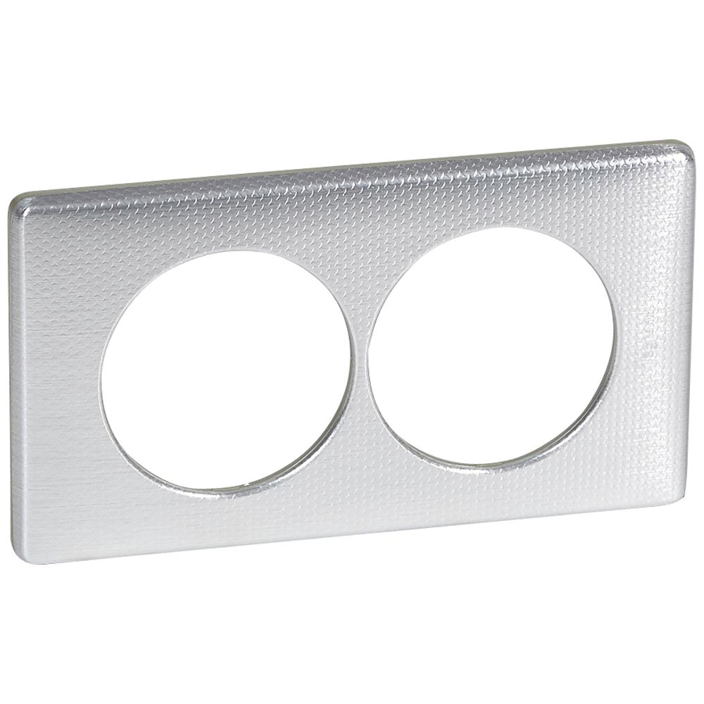 LEGRAND 068728, Céliane Plate, Metal, 2, Gang for Renovation, Snake Aluminum