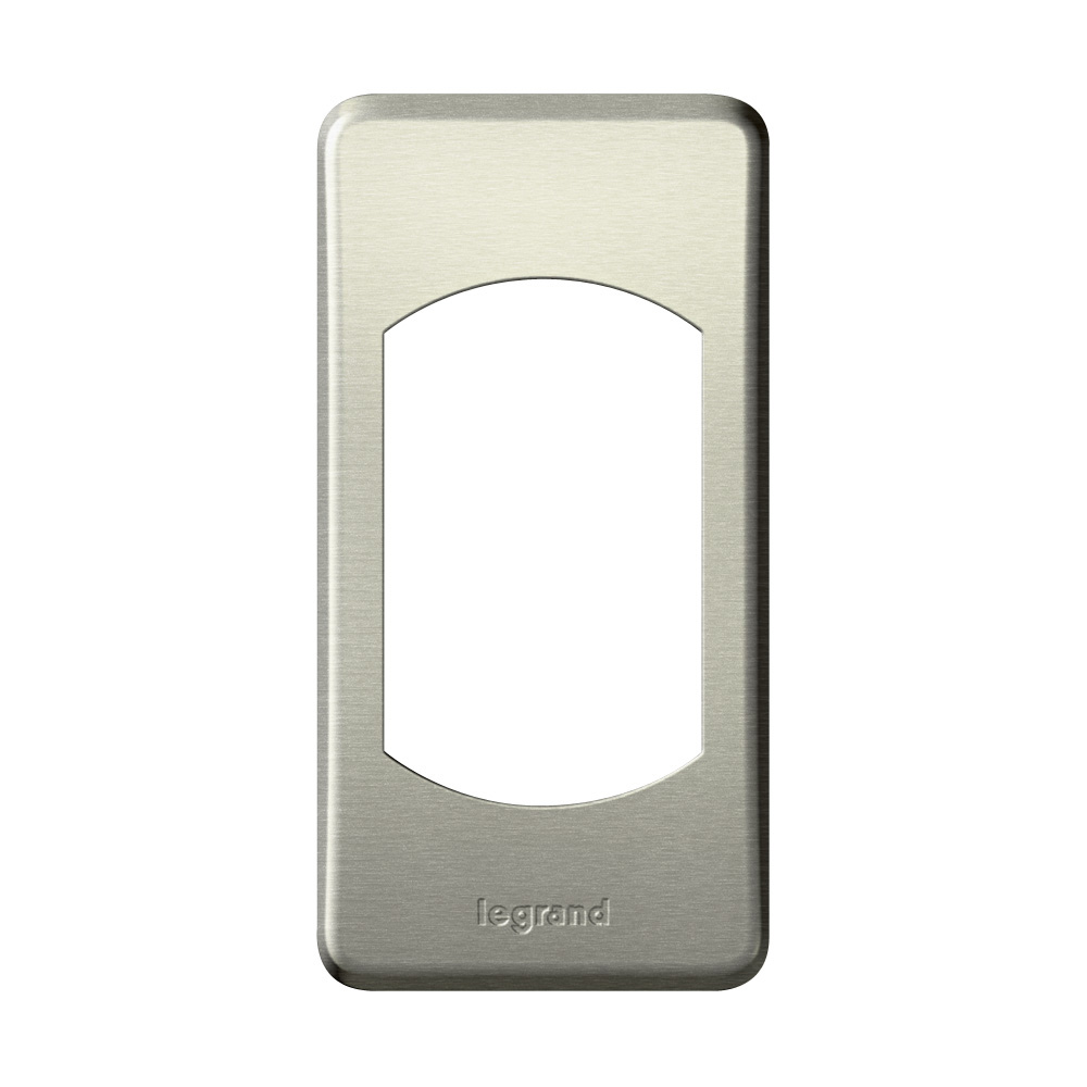 LEGRAND 068900, Céliane Plate, Metal, 1 Module, Titanium