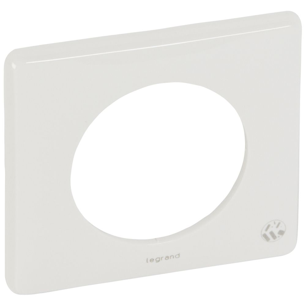LEGRAND 069001, Céliane Plate, 1 Outlet, Antibacterial White