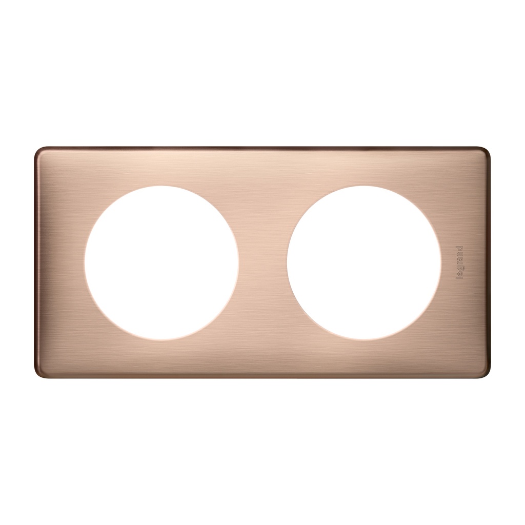 LEGRAND 068992, Céliane Plate, Metal, 2 Modules, Copper