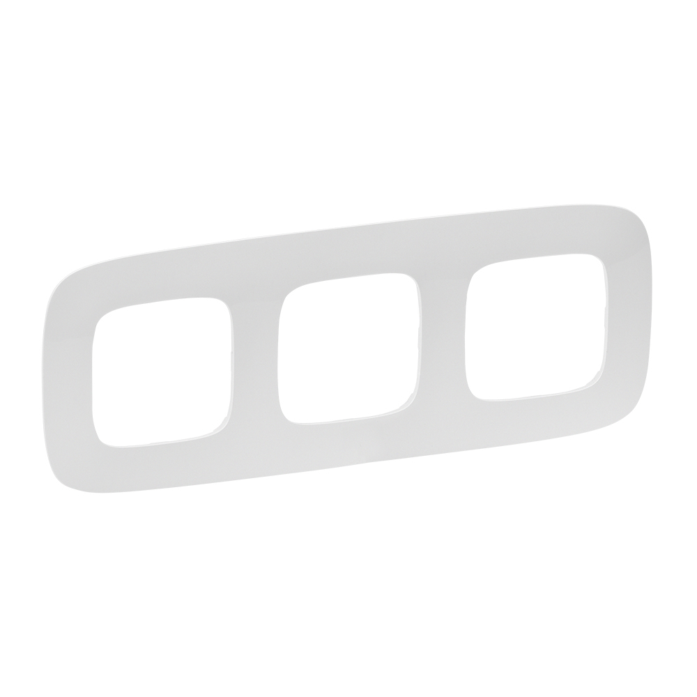 Legrand 754413, Rama Valena Allure, 3 Module, Alb perlat