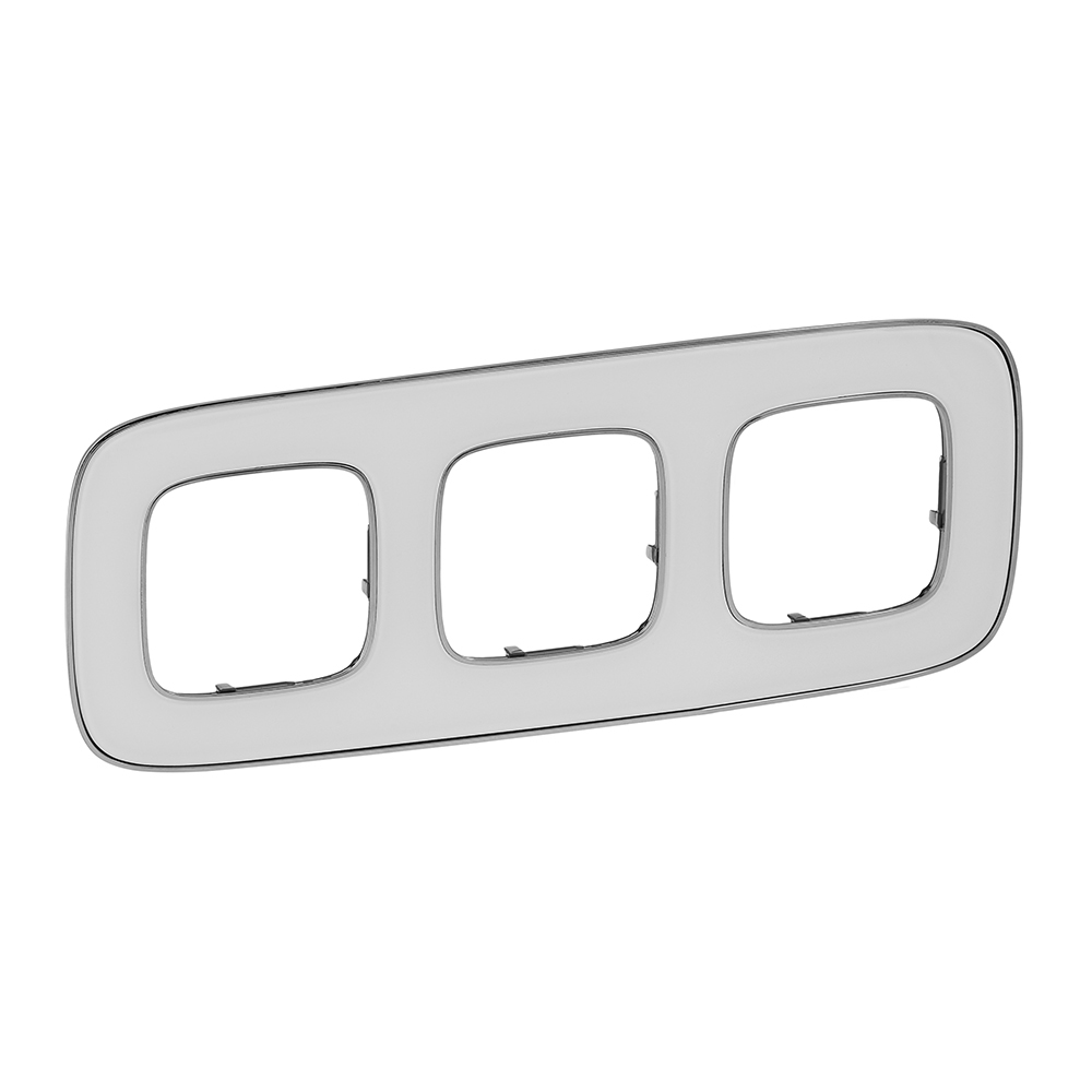 Legrand 754423, Ramă Valena Allure, 3 Module, Alb Oglindă