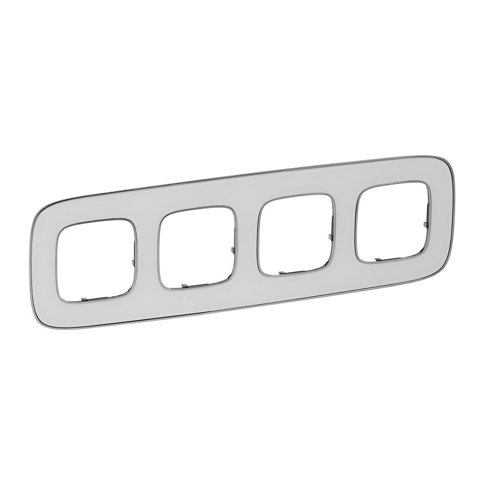 LEGRAND 754424, Valena Allure Frame, 4 Modules, Mirror White