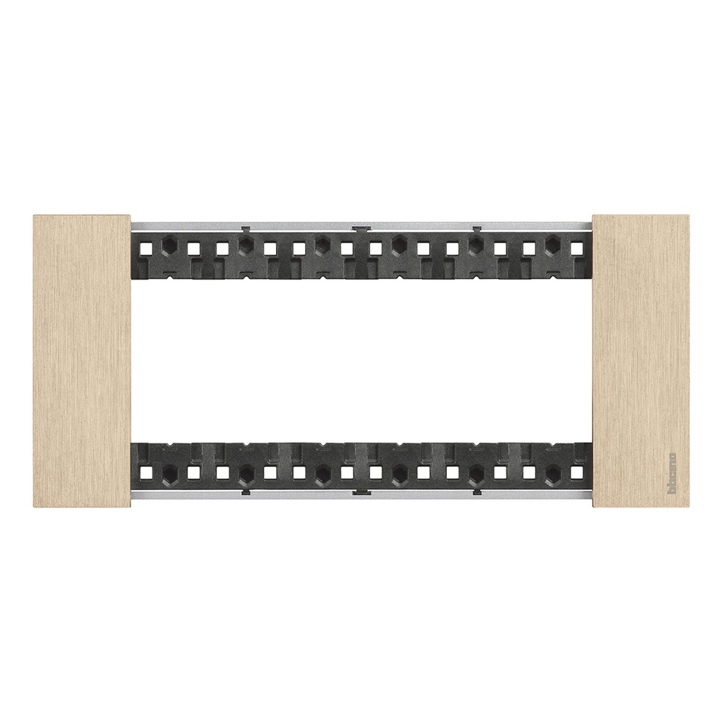BTICINO KA4806ZW, L.Now, Frame 6 Modules, Gold