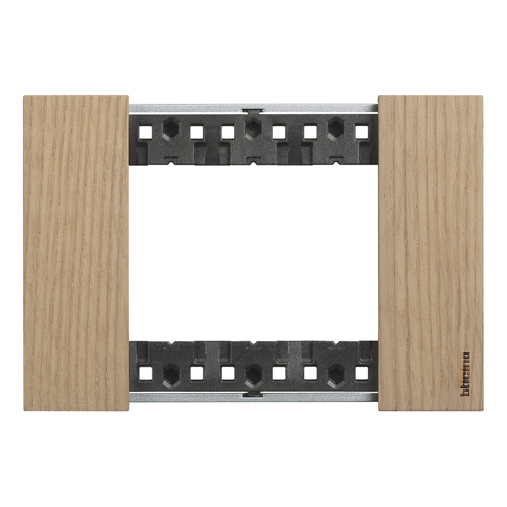 BTICINO KA4803LM, L.Now, 3 Modules, Oak Frame
