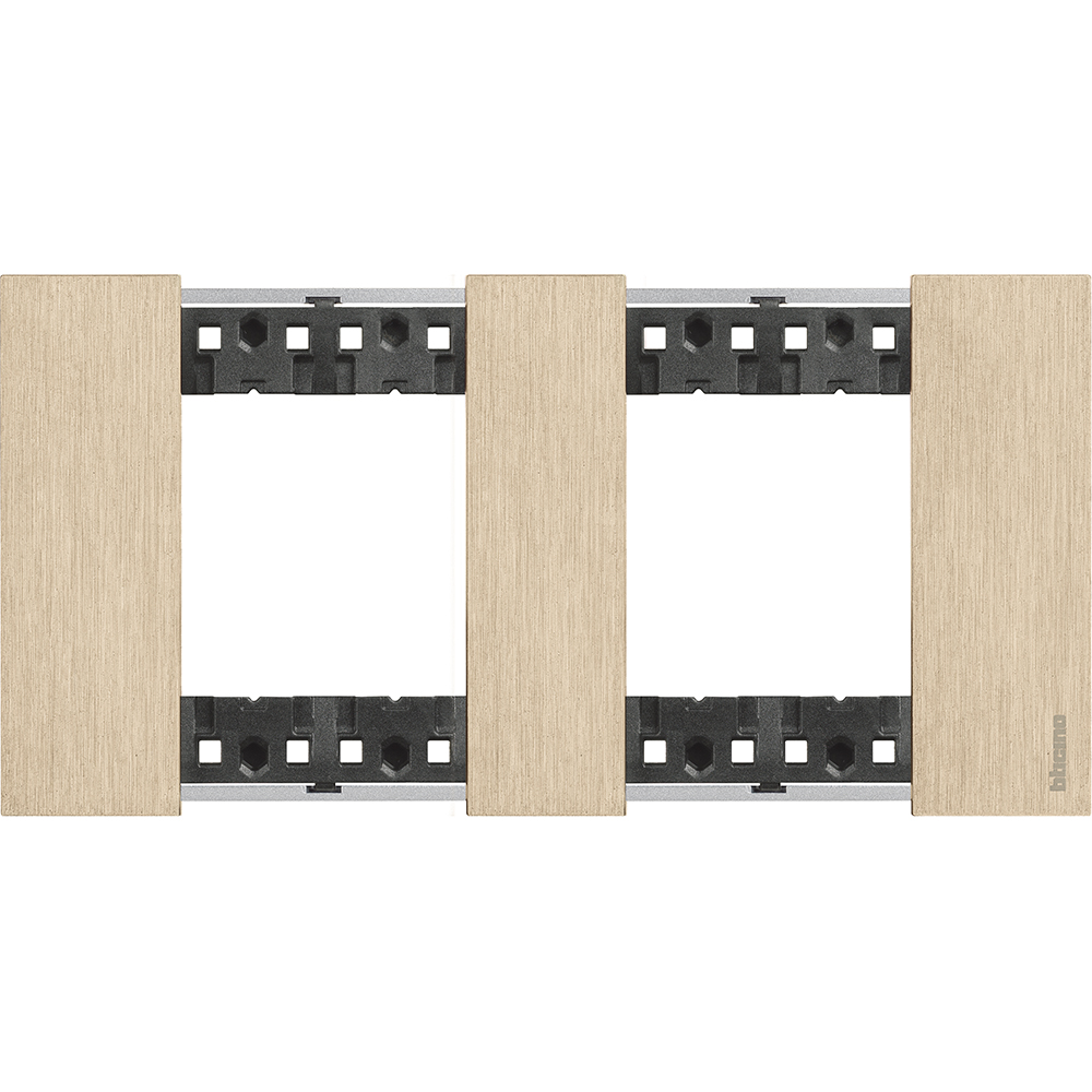 BTicino KA4802M2ZW, L.Now, Ramă 2x2 Module, Aur