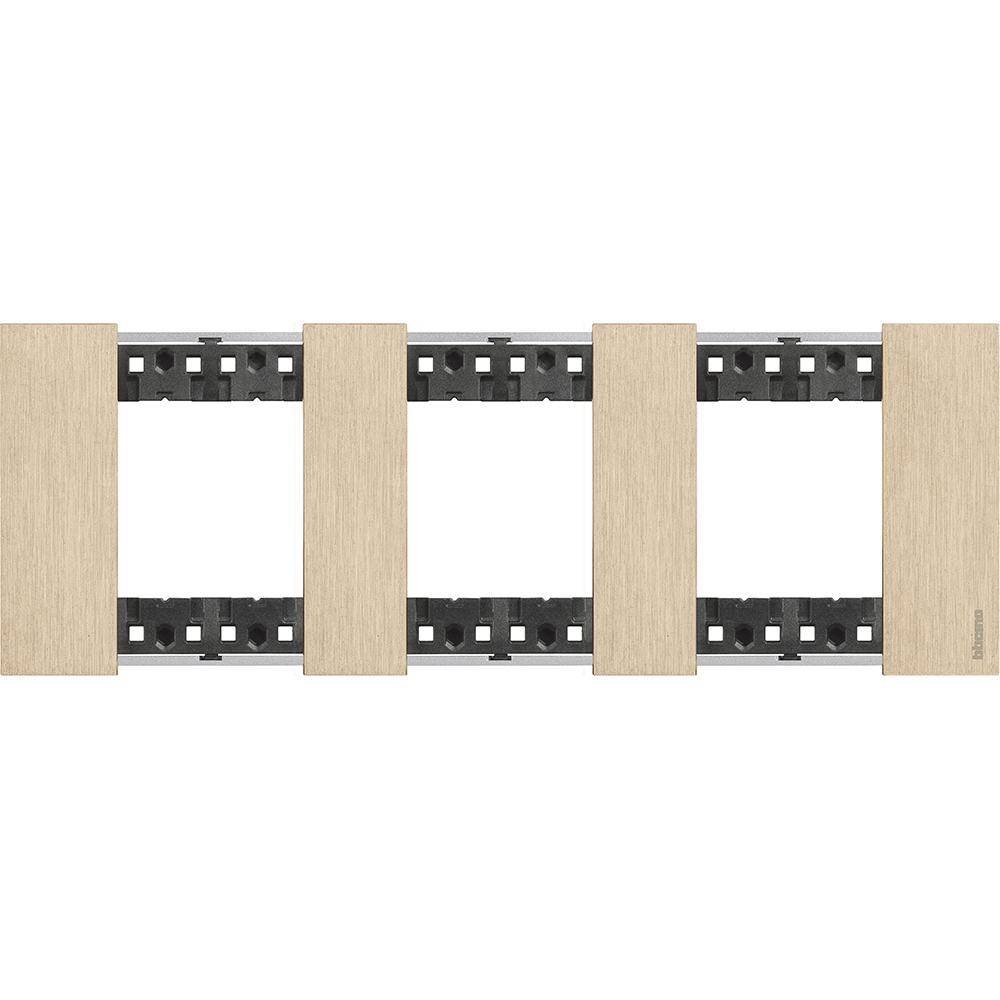 BTICINO KA4802M3ZW, L.Now, 3X2 Frame with Gold Modules
