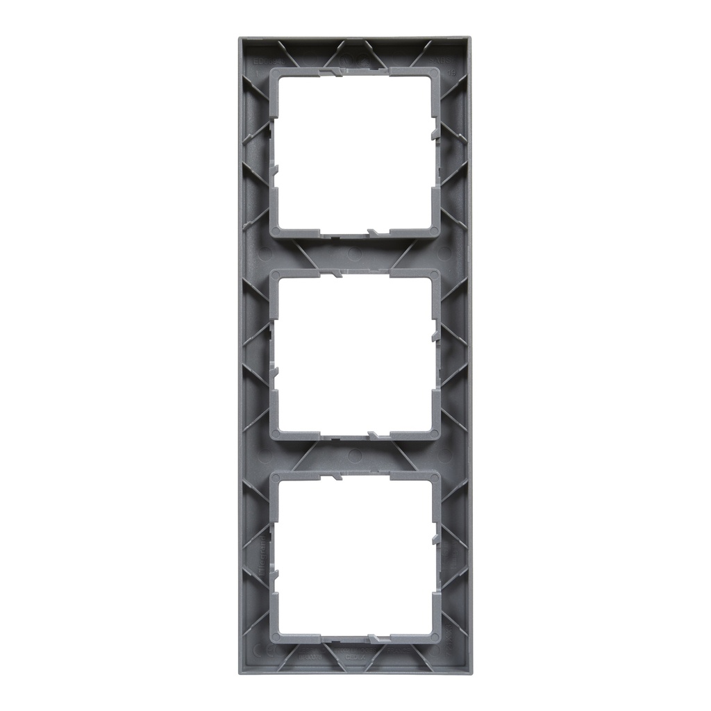 LEGRAND 721513, 3 Modules Frame, Aluminum
