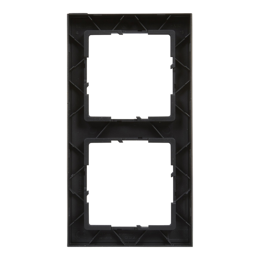 LEGRAND 721522, 2 Modules Frame, Black