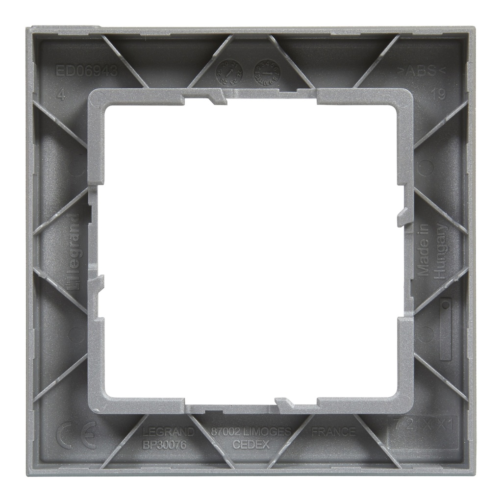Legrand 721561, Ramă 1 Post, Aluminiu Periat