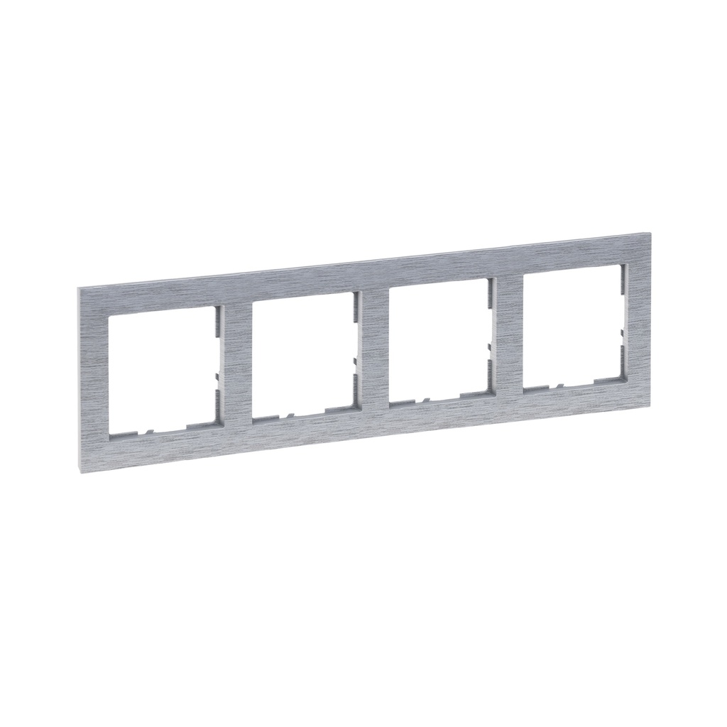 LEGRAND 721564, 4 Modules Frame, Brushed Aluminum