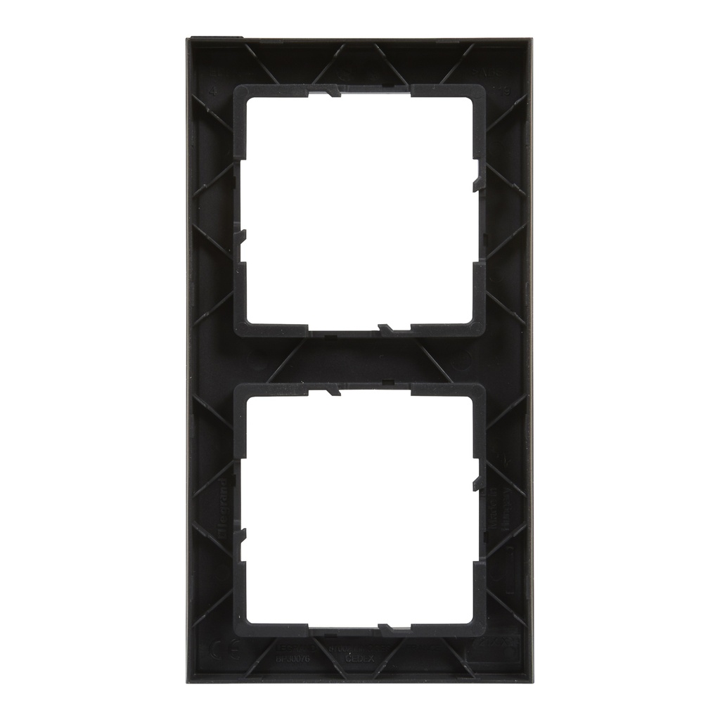 Legrand 721572, Rama 2 module, Negru cu model