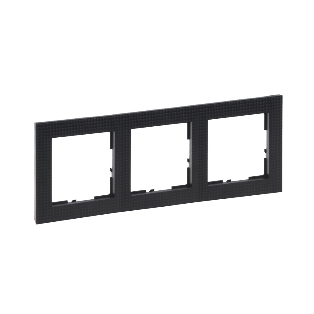 Legrand 721573, Ramă 3 Module, Negru Cu Model