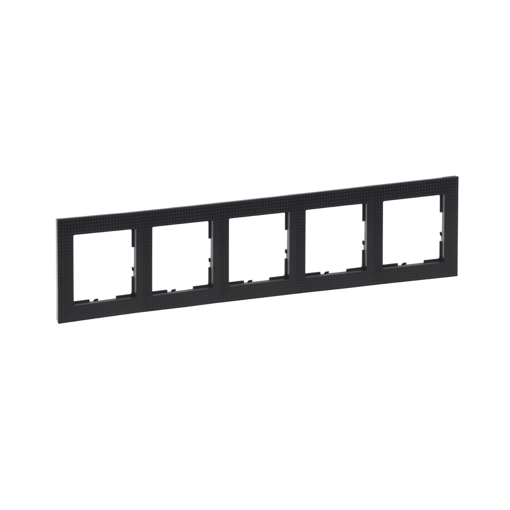 LEGRAND 721575, 5 Modules Frame, Black Checkered