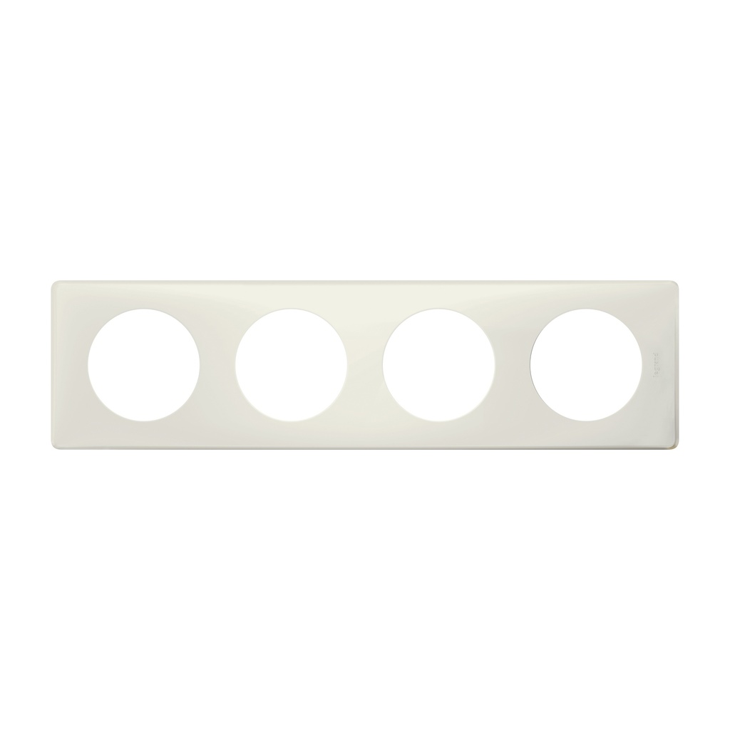 Legrand 066704, Placa Céliane, Pudra, 4 Module, Creta