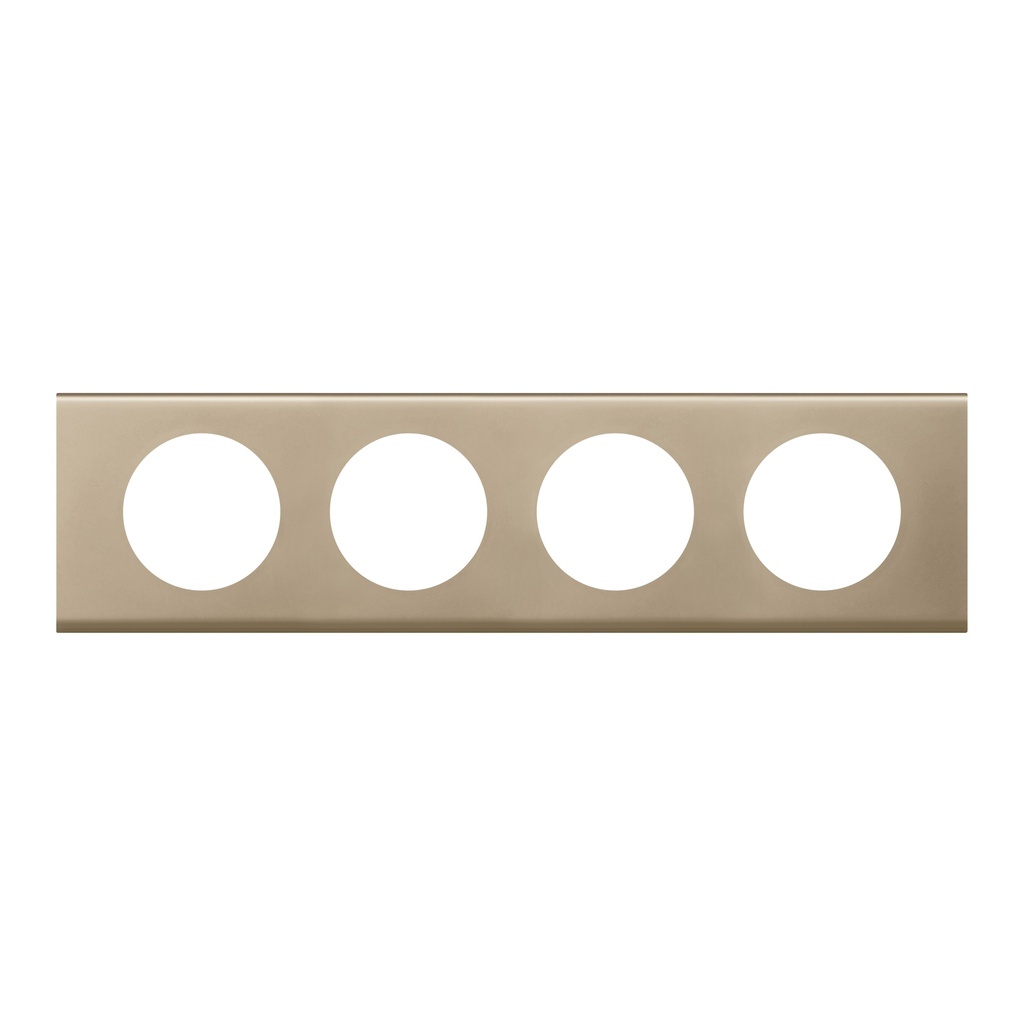 Legrand 069114, Placă Céliane, Materiale, 4 Module, Nichel Catifelat