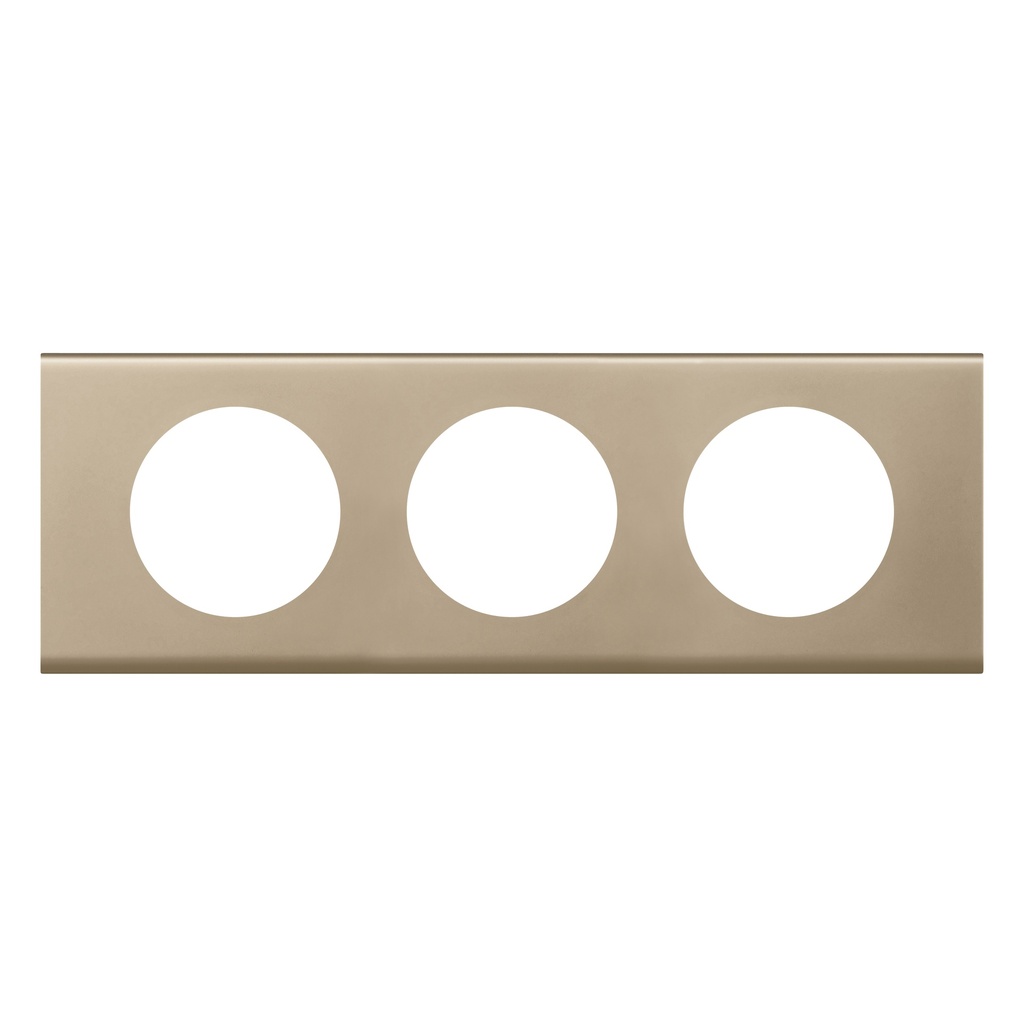 Legrand 069113, Placă Céliane, Materiale, 3 Module, Nichel Catifelat