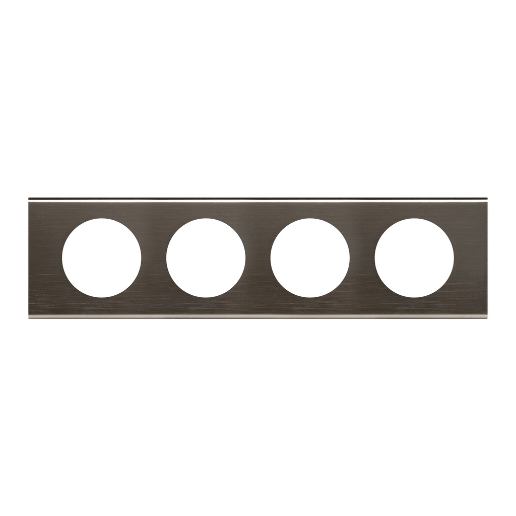 Legrand 069034, Placa Céliane, Materiale, 4 Module, Nichel negru