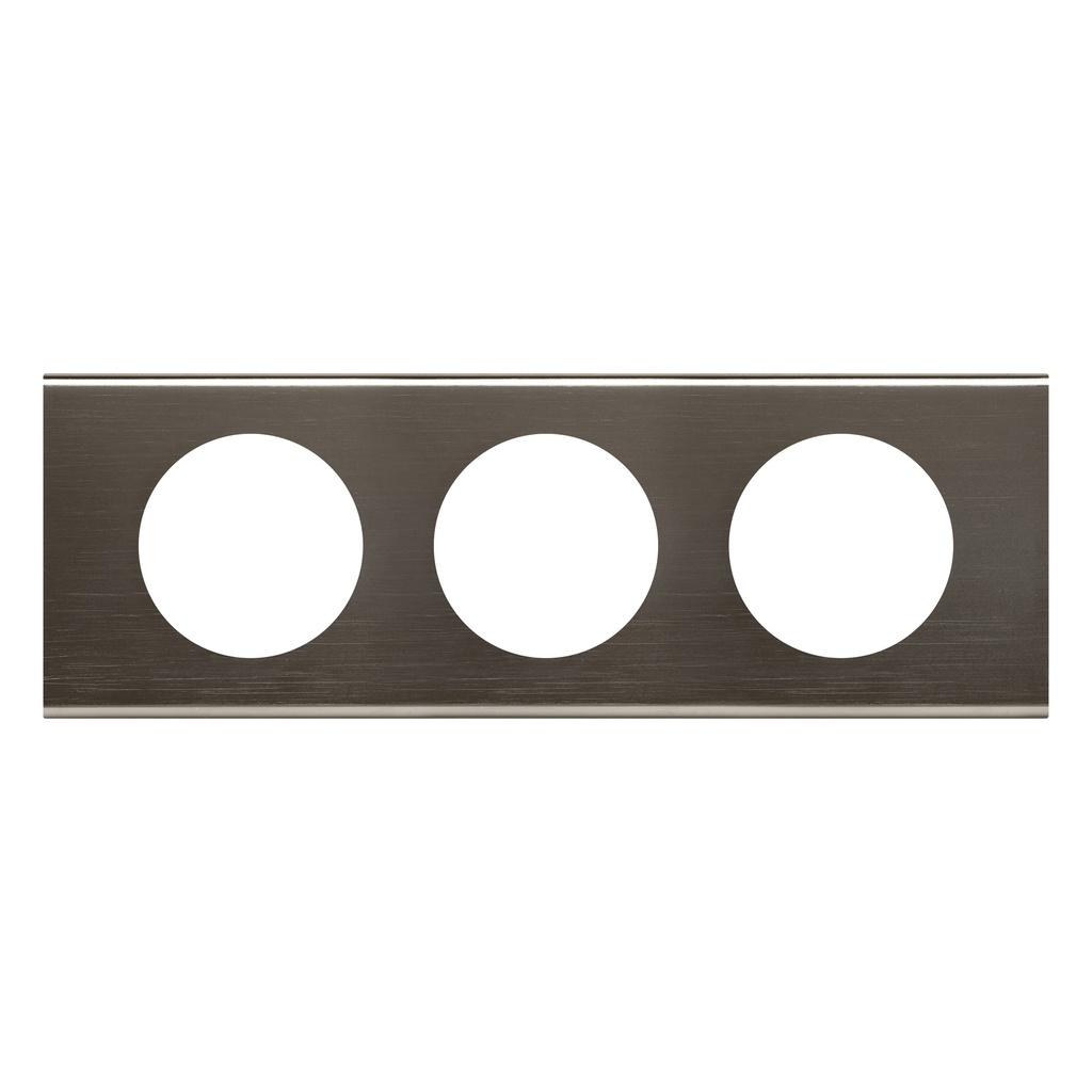 LEGRAND 069033, Céliane Plate, Materials, 3 Modules, Black Nickel