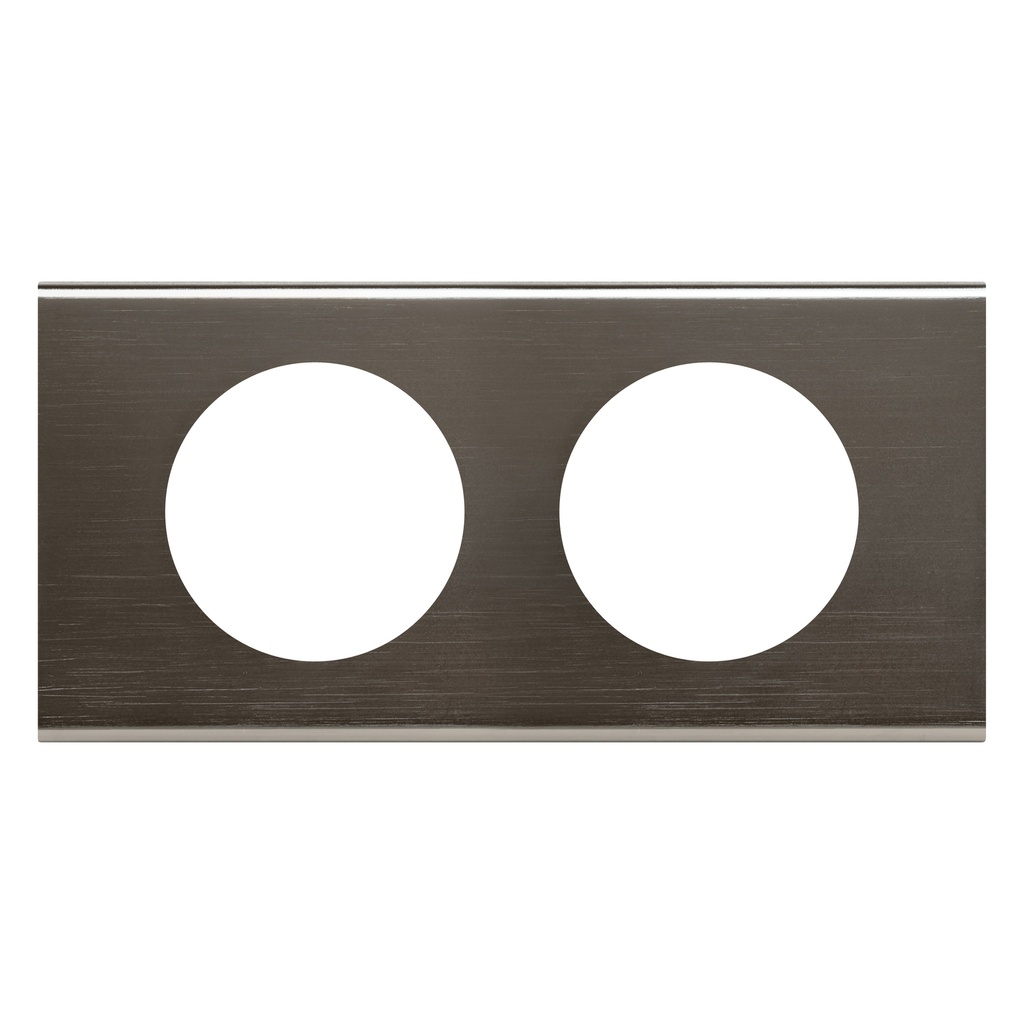 Legrand 069032, Placa Céliane, Materiale, 2 Module, Nichel negru