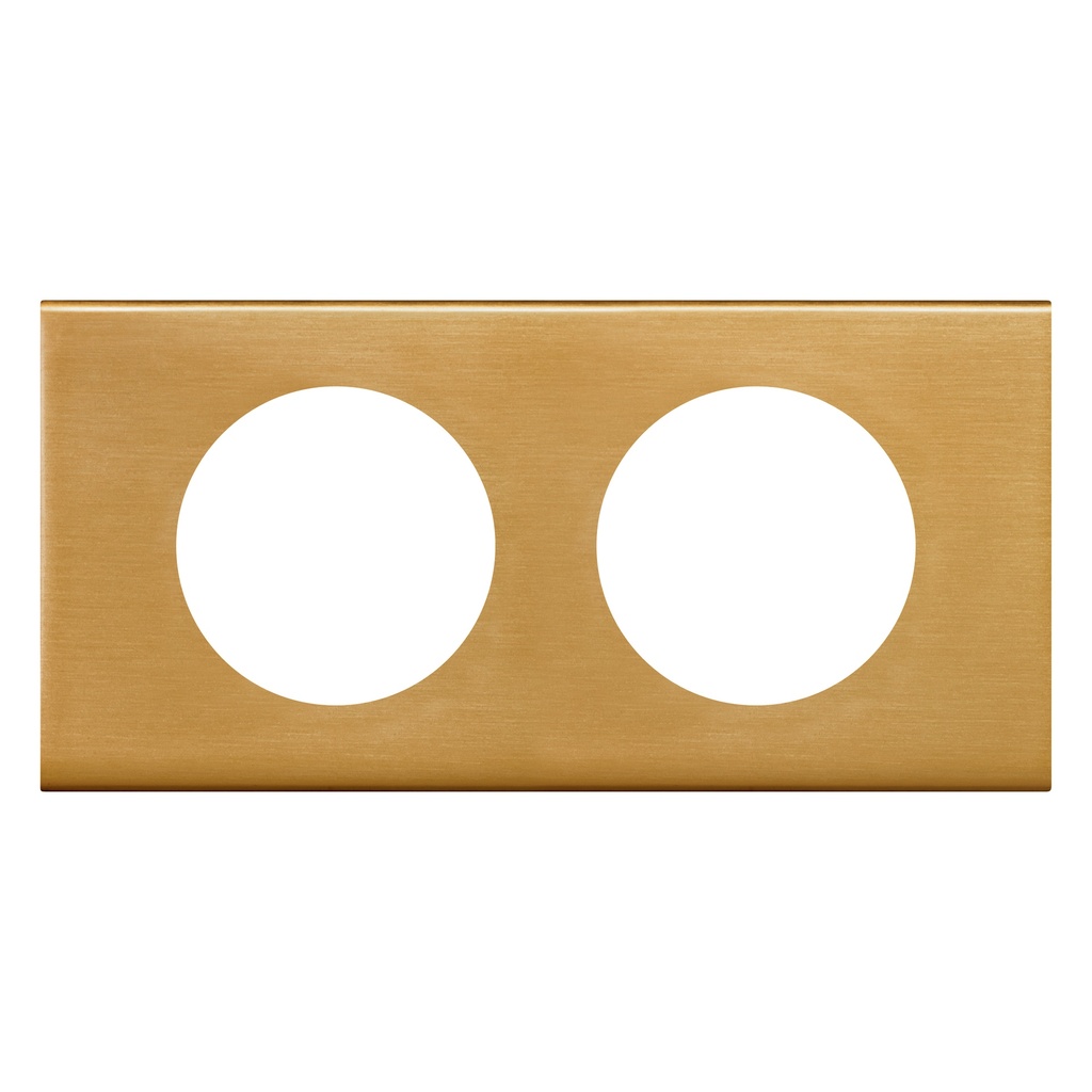 LEGRAND 069132, Céliane Plate, Materials, 2 Modules, Golden Bronze