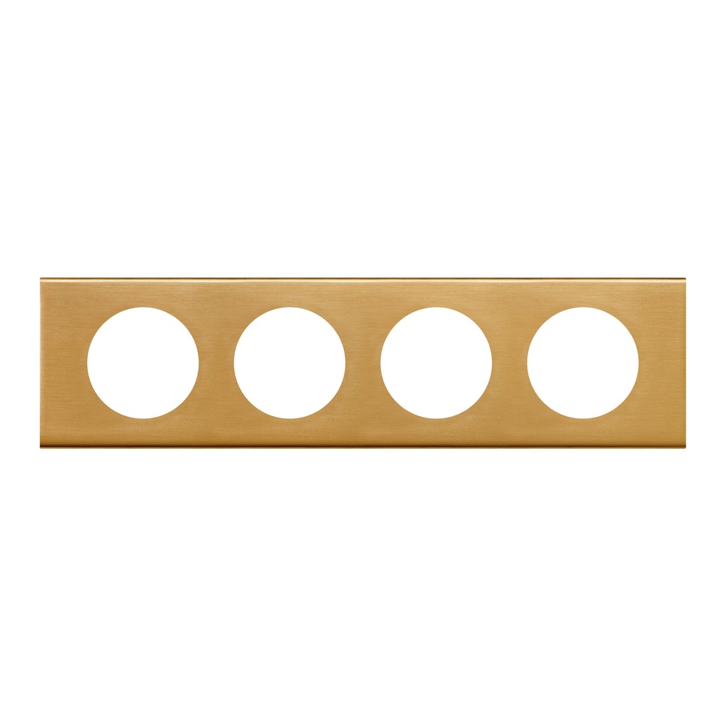 LEGRAND 069134, Céliane Plate, Materials, 4 Modules, Golden Bronze