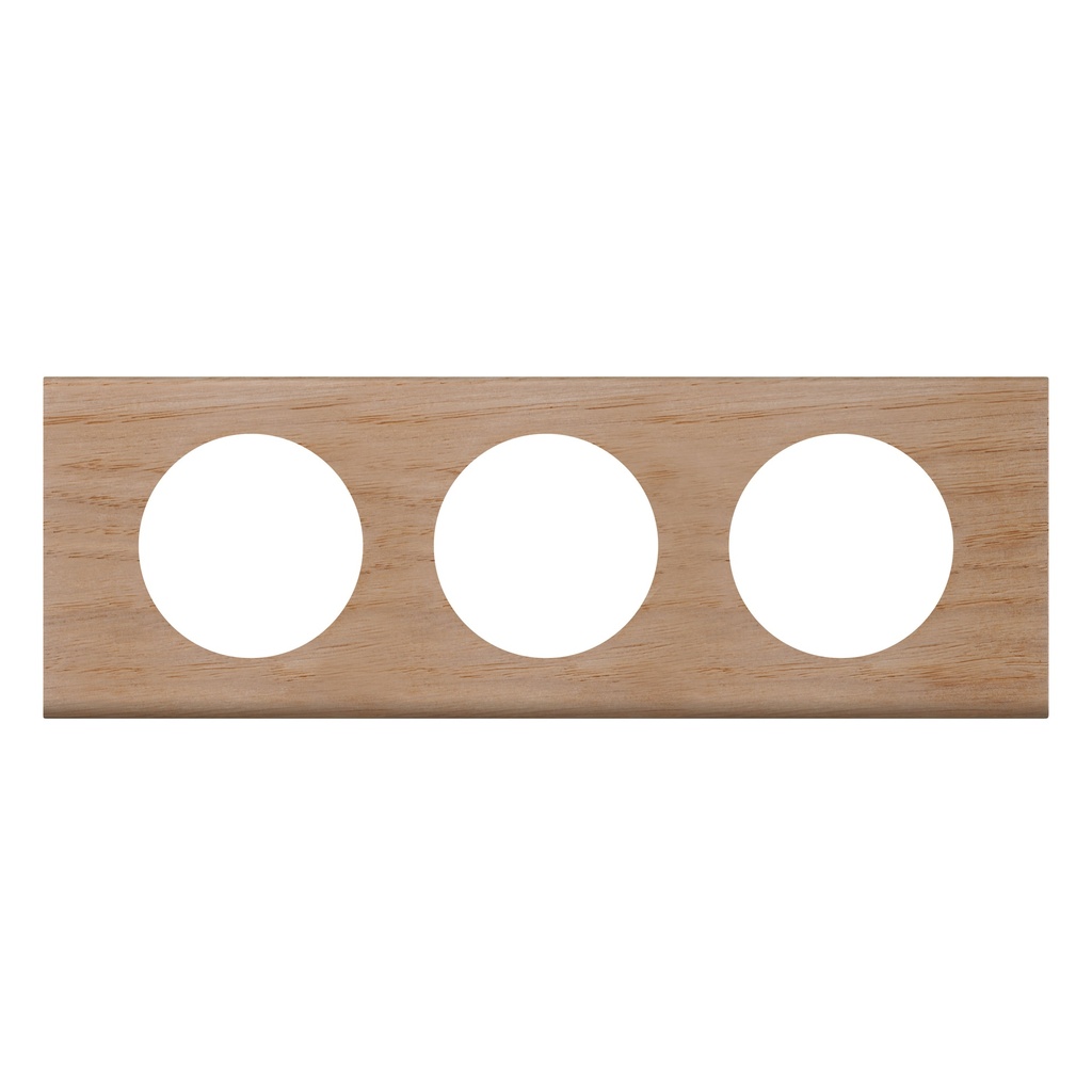 LEGRAND 069053, Céliane Plate, Materials, 3 Modules, Bleached Oak